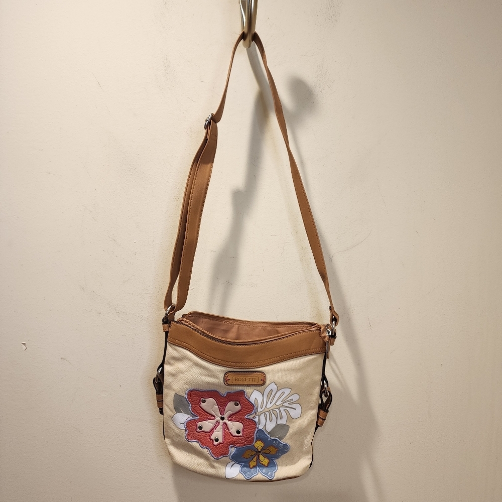 ROSETTI Floral Canvas Crossbody Bag